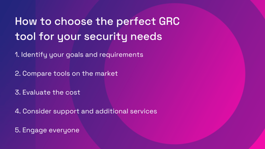 How to choose the perfect GRC tool for your security needs